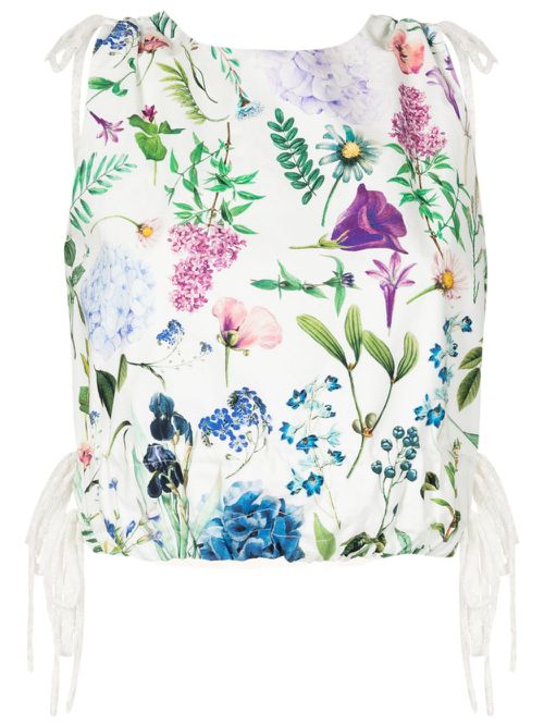 Bibia floral-print cropped top - Multicolour