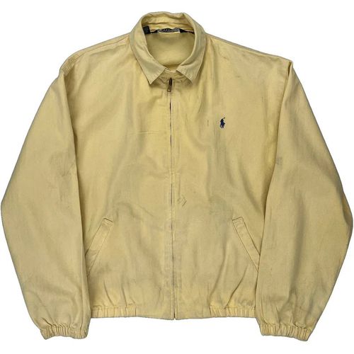 Made In USa Polo By Ralph Lauren Harrington Jacket - Medium Yellow Cotton