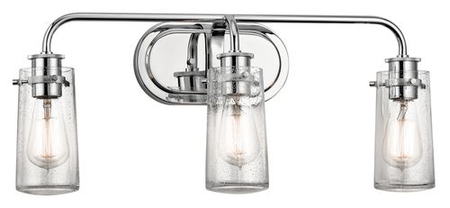 Braelyn 3-Light Bathroom Vanity Light in Chrome