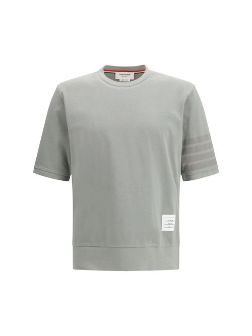 4-Bar Cotton Jersey T-Shirt — Gray