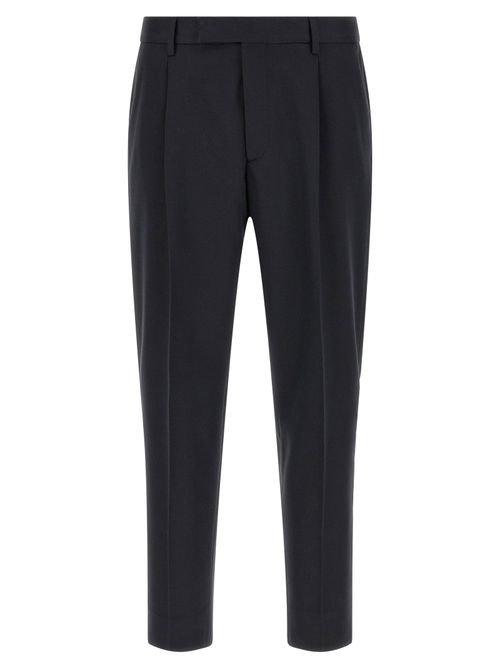 Tailored Cotton Trousers — black