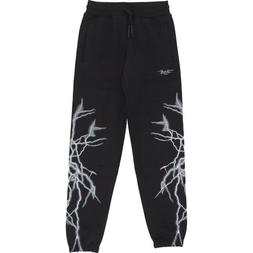 Lightweight Tracksuit Pants Men Lateral Lightning Print Pants Black/white