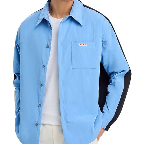 Marni | Color Block Boxy Fit Padded Shirt Jacket | Realry