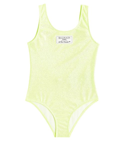 Balmain Kids Logo swimsuit