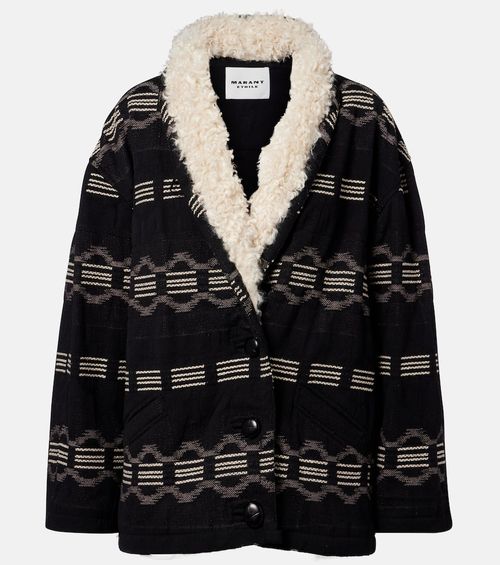 Qayla cotton-blend jacquard jacket