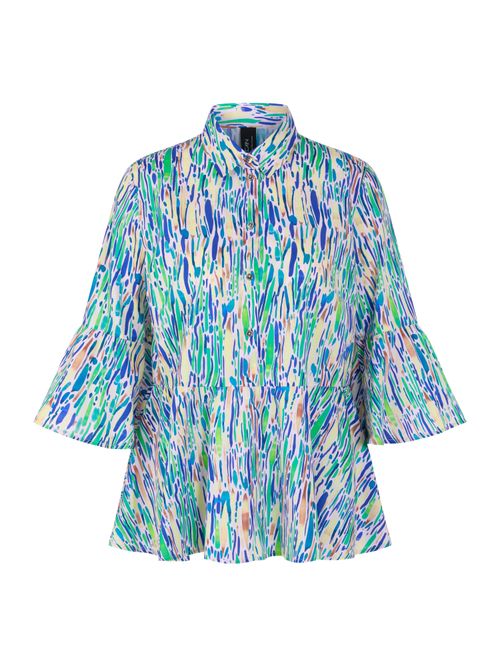 Marc Cain Feminine blouse with confetti print, red, 34 N