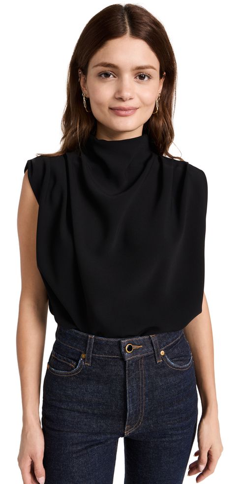Sleeveless Fabienne Top Black