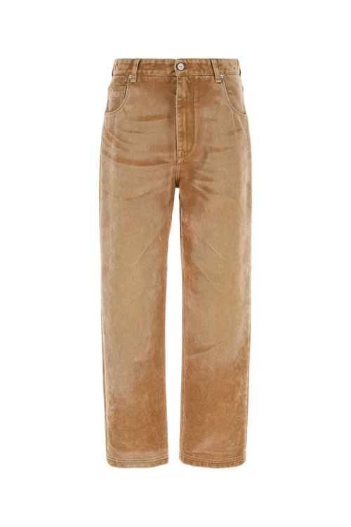 Stonewashed Denim Jeans — Beige