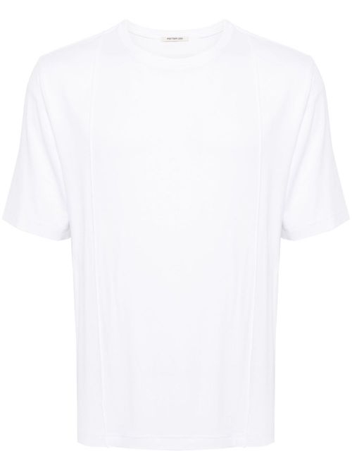 Pleat-detail cotton T-shirt - White