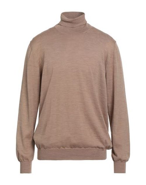 Man Turtleneck Sand Size XXL Virgin Wool