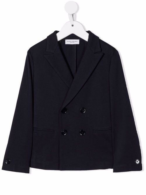 Double-breasted tailored blazer - Blue