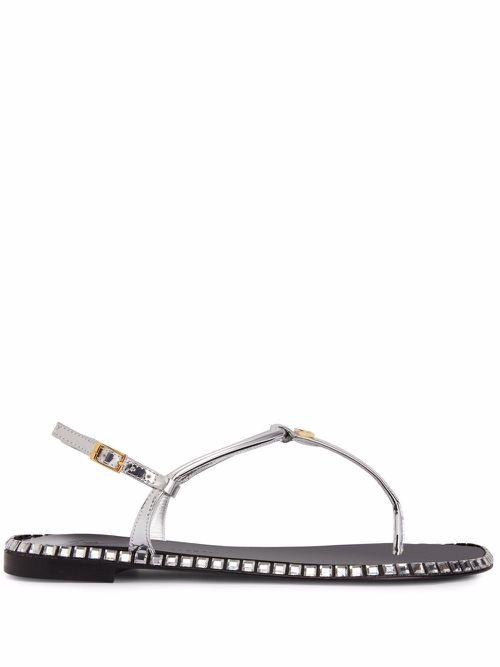 Bellatriks T-bar leather sandals - Silver