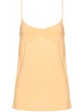 Panelled crepe tank top - Yellow
