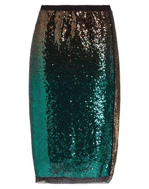 Woman Midi skirt Deep teal Size L Polyester, Elastane