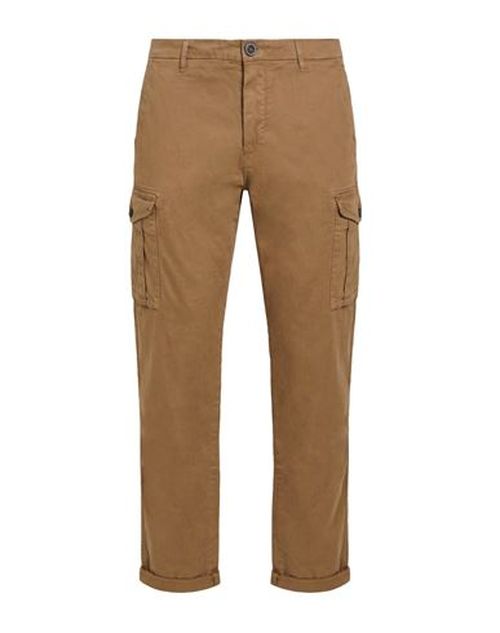 Man Pants Light brown Size 36 Cotton, Elastane