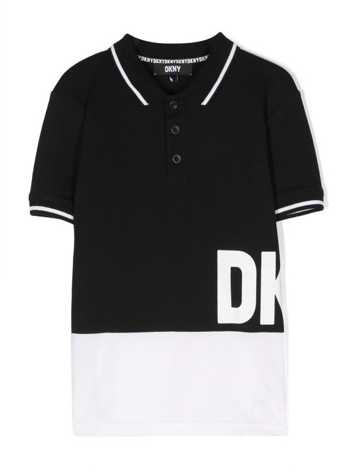 Logo-print polo shirt - Black