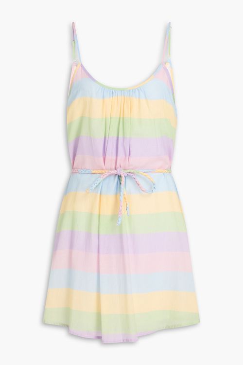 Babette striped cotton-mousseline mini dress - Multicolor - UK 8