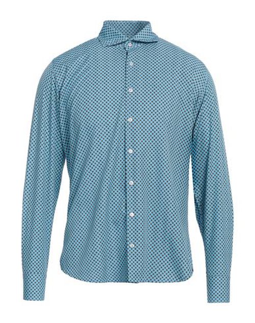 Man Shirt Azure Size XL Viscose