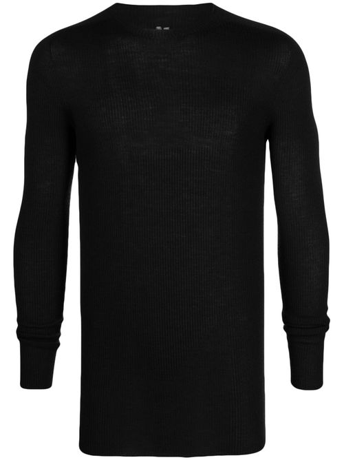 Ribbed-knit cashmere jumper - Black