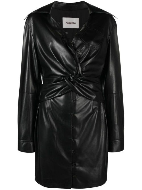 Marto faux-leather minidress - Black