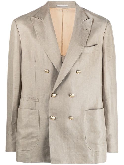 Double-breasted tailored blazer - Green