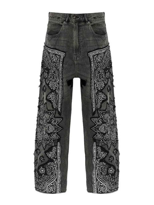 R 13 Jeans Bandana Black