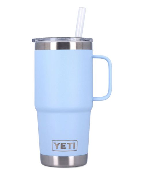 Straw handle mug - Blue
