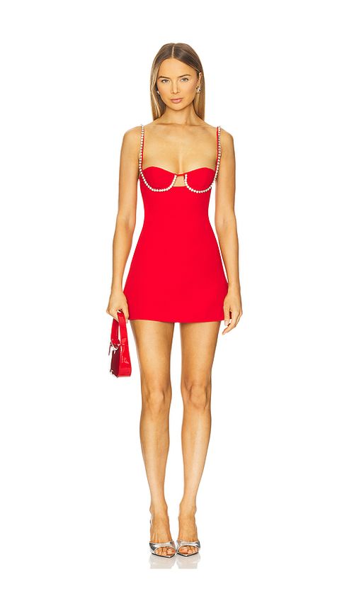 MAJORELLE Blaire Mini Dress in Red. XL. Also in