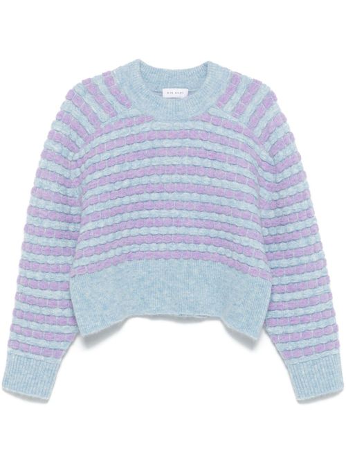 Bubble-knit sweater - Blue