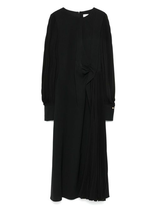 NISSA pleated maxi dress - Black