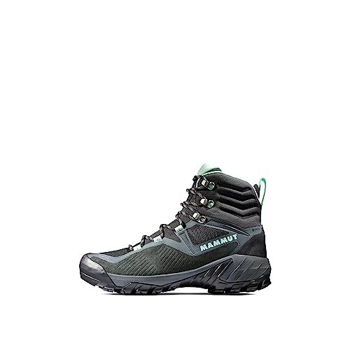 Mammut Women's Sapuen High GTX Hiking Shoe Dark Steel-Neo Mint US