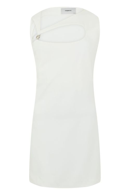 Elegant Sleeveless Mini Dress with Wide Neckline