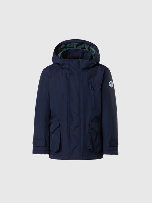 Parka con capucha desmontable