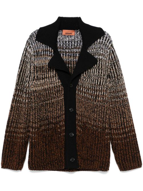 Mélange wool cardigan - Brown