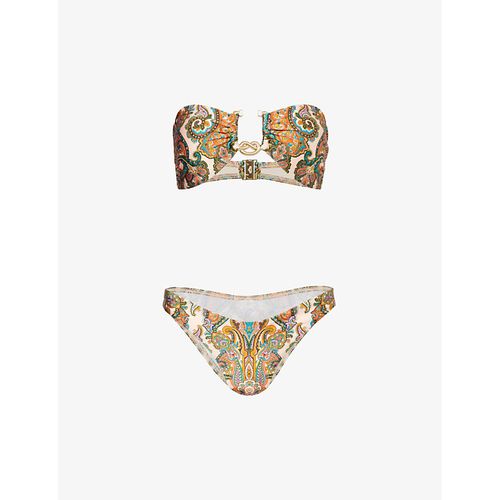 Womens Multi Paisley Ottie Paisley-pattern Bikini set