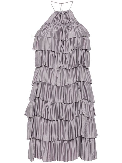 Ruffled mini dress - Purple