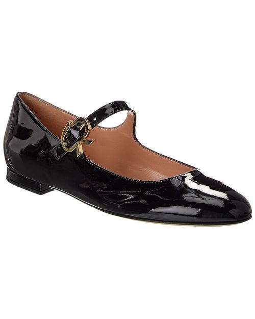 Mary Ribbon Patent Flat