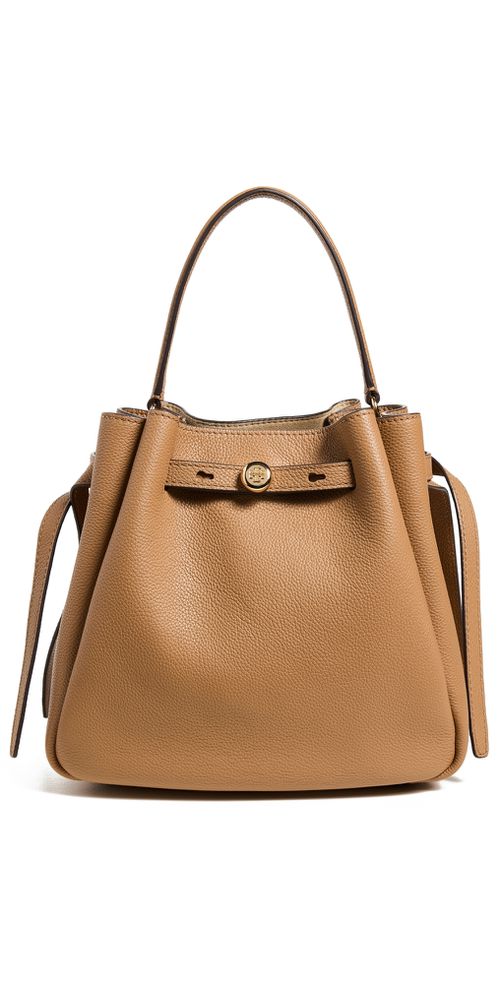 Romy Pebbled Small Bucket Bag Tiramisu One Size