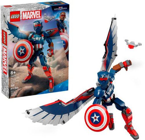 Marvel New Captain America Construction Figure Super Hero Toy with Minifigures 76296