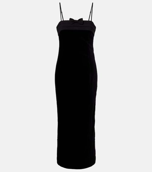 Quincy cotton velvet cocktail dress