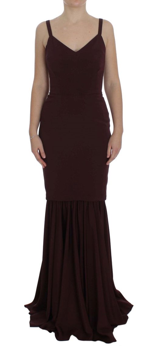 Stretch Sheath Dress — Burgundy