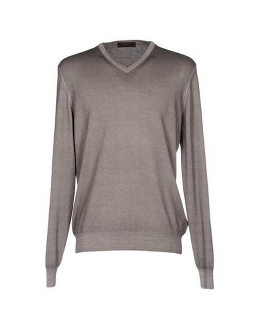 Man Sweater Khaki Size 40 Virgin Wool
