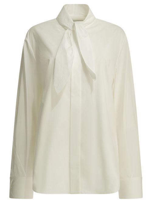 Cocoon Wrap-Sleeve Casual Shirt with Bow Collar