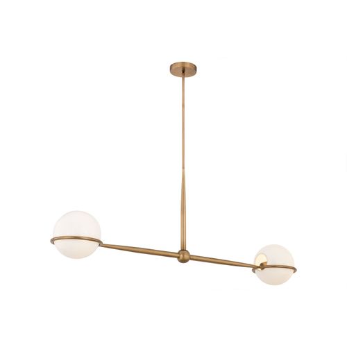Legacy Brass Linear Chandelier from the Orstyn Collection