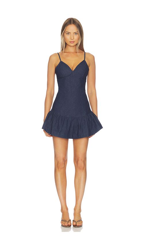 ASTR the Label Kyndal Dress in Blue. S. Also in XS, M