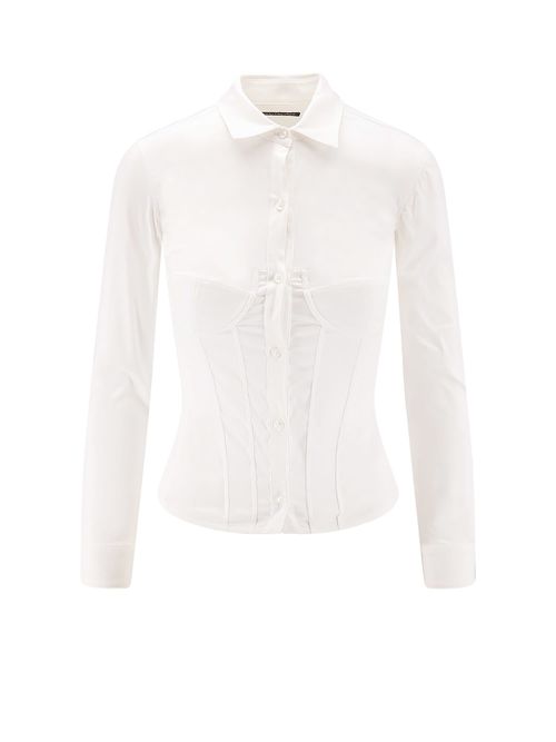 Cotton Blend Corset Shirt