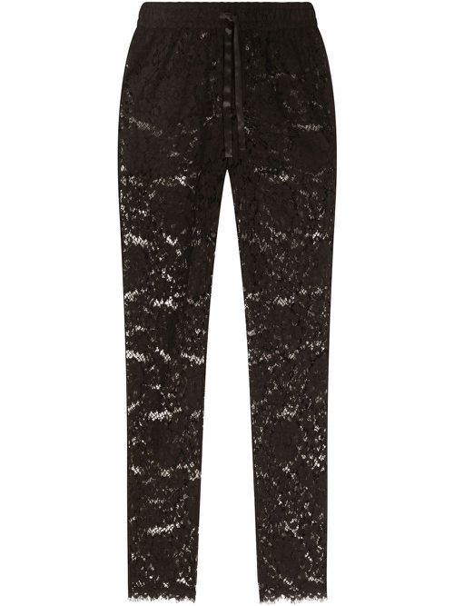 Lace track trousers - Black