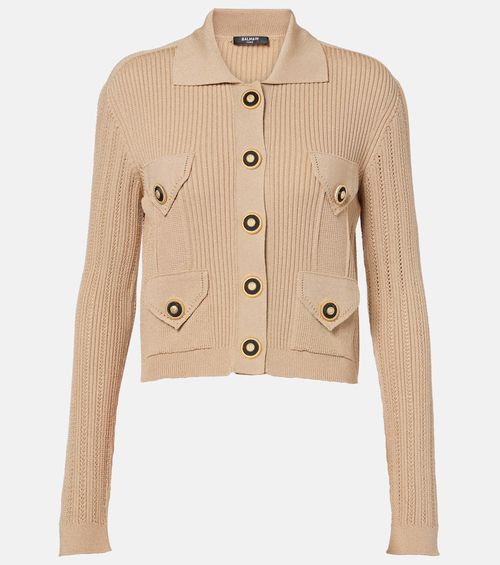 Ribbed-knit cardigan