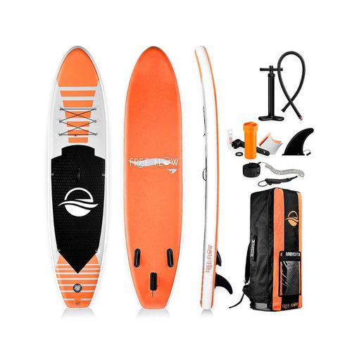 Free-Flow Inflatable Stand-Up Paddle-Board (Sup), 10.5 ft. - Orange