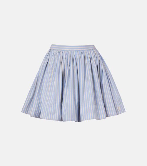 Striped cotton miniskirt